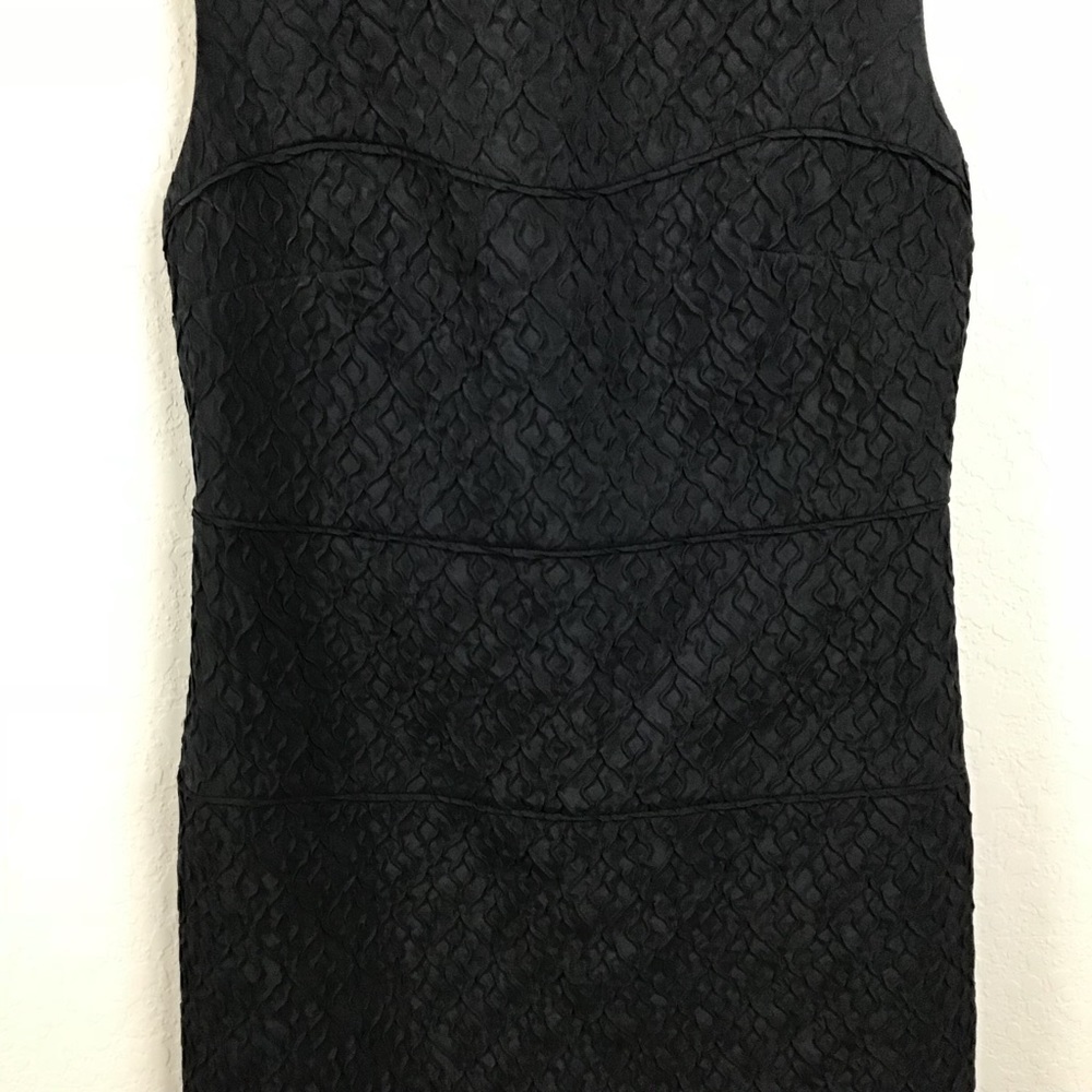 Talbot Runhof Dress Sheath Textured LBD - Picture 3 of 8